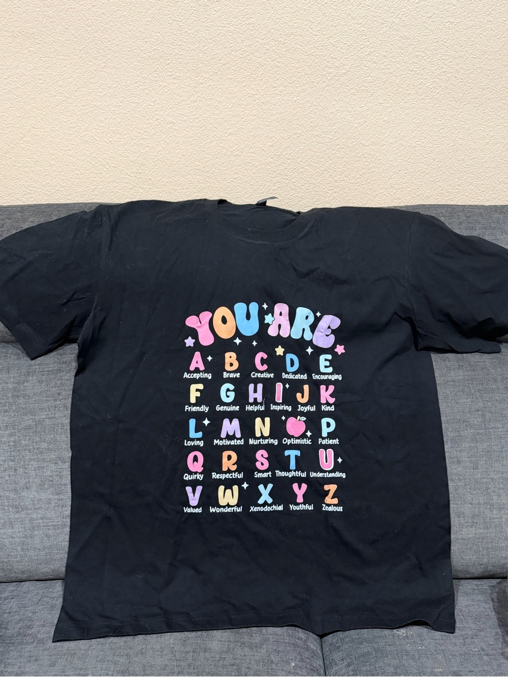 ' Black 'You Are' ABC Graphic Tee